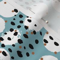 Abstract rain raw brush spots and dots cool trendy pastel minimal animal skin black blue off white