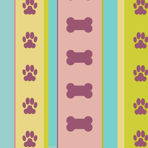 Dog-themed Stripes9-Large Scale