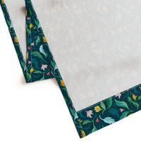 Upbeat Bold Boho Floral in Teal