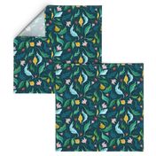 Upbeat Bold Boho Floral in Teal