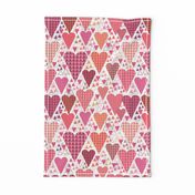 Hearts and Triangles, Large, White