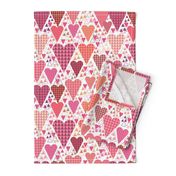 Hearts and Triangles, Large, White