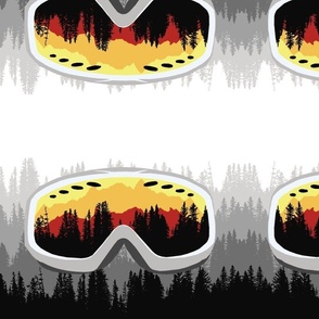 ski goggles sunset large print