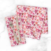 Hearts and Triangles, Small, White