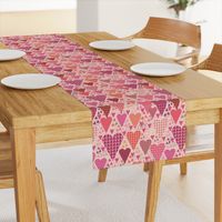 Hearts and Triangles, Large, Pink