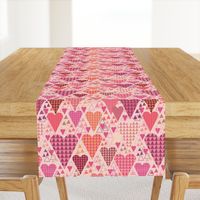 Hearts and Triangles, Large, Pink