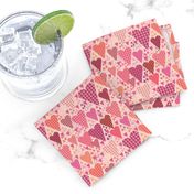 Hearts and Triangles, Small, Pink