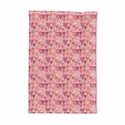 Hearts and Triangles, Small, Pink