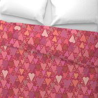 Hearts and Triangles, Large, Berry