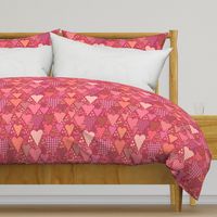 Hearts and Triangles, Large, Berry