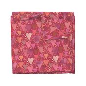 Hearts and Triangles, Large, Berry