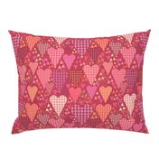 Hearts and Triangles, Large, Berry