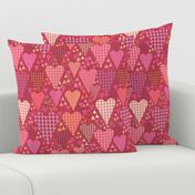 Hearts and Triangles, Large, Berry