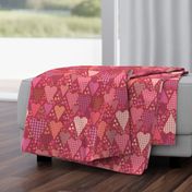 Hearts and Triangles, Large, Berry