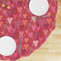 Hearts and Triangles, Large, Berry