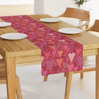 Hearts and Triangles, Large, Berry