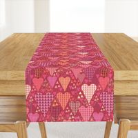 Hearts and Triangles, Large, Berry