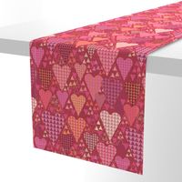 Hearts and Triangles, Large, Berry