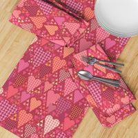 Hearts and Triangles, Large, Berry