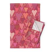 Hearts and Triangles, Large, Berry