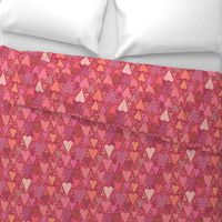Hearts and Triangles, Medium, Berry
