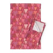 Hearts and Triangles, Medium, Berry