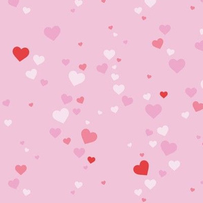 Splash hearts sorbet pink