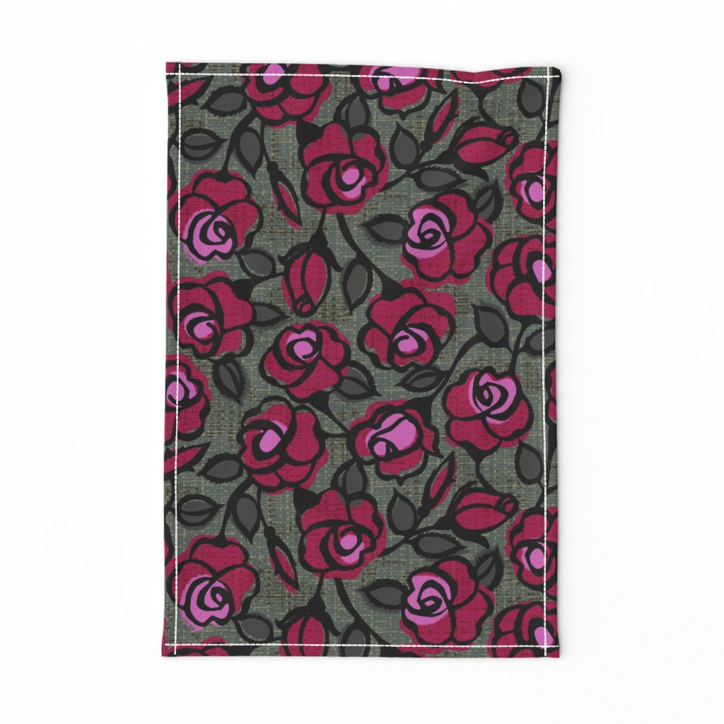 dark red roses- moody floral