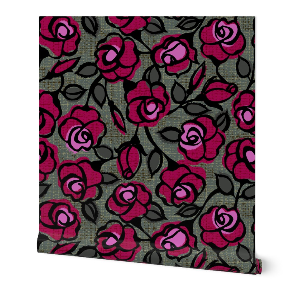 dark red roses- moody floral