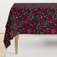 dark red roses- moody floral