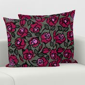 dark red roses- moody floral