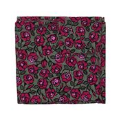 dark red roses- moody floral