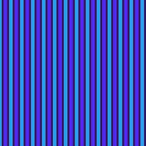 Fun Flare Stripes (#5) - Narrow Dark Mulberry Ribbons with Summer Daze Blue  and Fun Flare Blue - Medium Scale