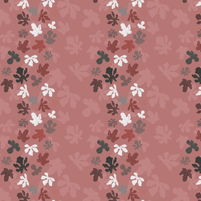 Fig Leaves - Grey, red and white
