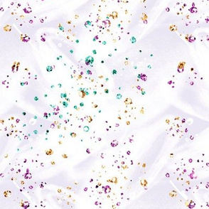 White Satin confetti glitter