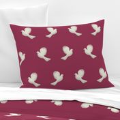 Flying White Doves, Romantic Love Birds Print, Shirt Pattern, Valentines Tablecloth, Anniversary Party Wedding Decor 