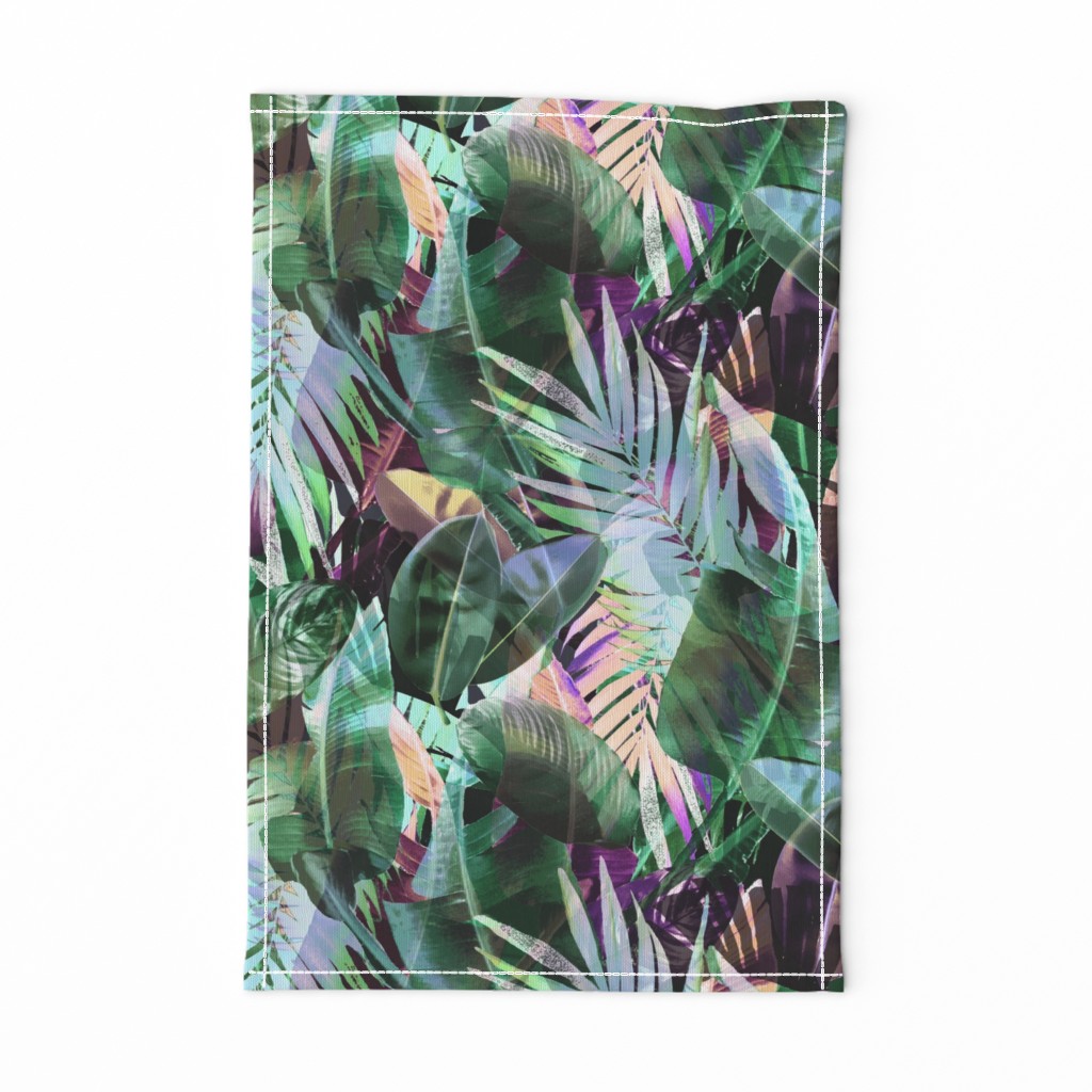 Mystic tropical banana Tropical green leaves 