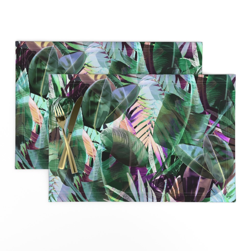 Mystic tropical banana Tropical green leaves 