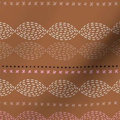 Minimal mudcloth bohemian mayan abstract indian summer aztec design summer fall copper pink