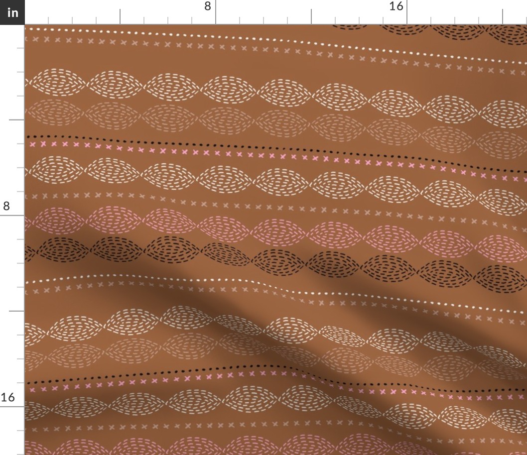 Minimal mudcloth bohemian mayan abstract indian summer aztec design summer fall copper pink