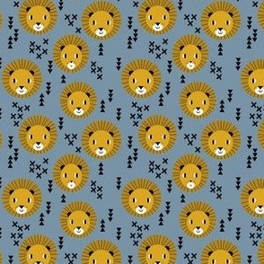 lion lions head lion kids nursery baby boy blue 