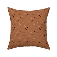 Paper cut and mudcloth minimal abstract design ethnic boho summer copper fall brown SMALL