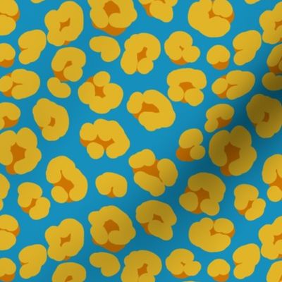 leopard pattern (blue and yellow)