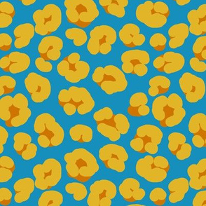 leopard pattern (blue and yellow)