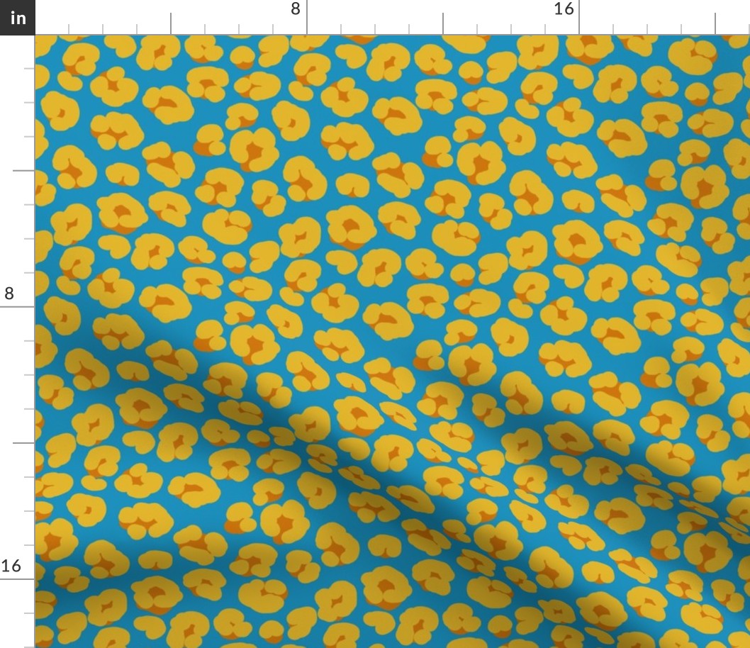 leopard pattern (blue and yellow)