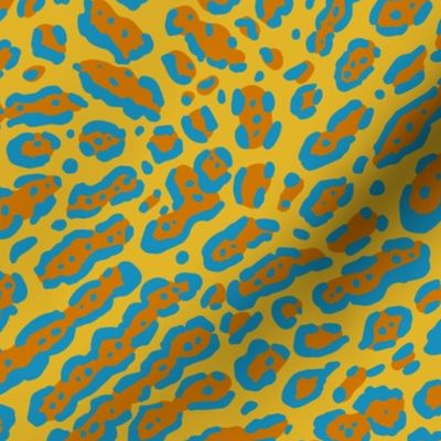 leopard or ocelot (blue and yellow)