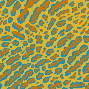 leopard or ocelot (blue and yellow)