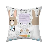 Dr. Bunny M.D. Cut and Sew Plushie Pillow