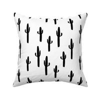 black and white cactus fabric - cactus fabric, western fabric, bw, nursery, cacti