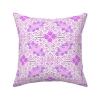 Pink and Purple Buttercup Flower Damask